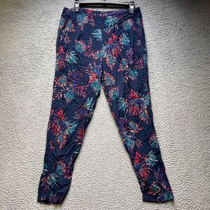 Roxy Pants Womens Small Aloha Hawaii Tropical Casual High Rise Lightweight